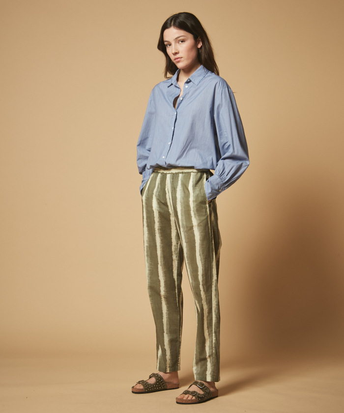 Army faded striped Pang pants