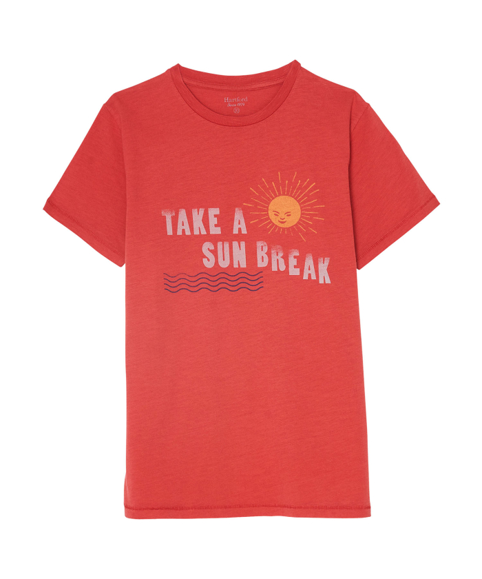 Tee-shirt enfant rouge Sun Break