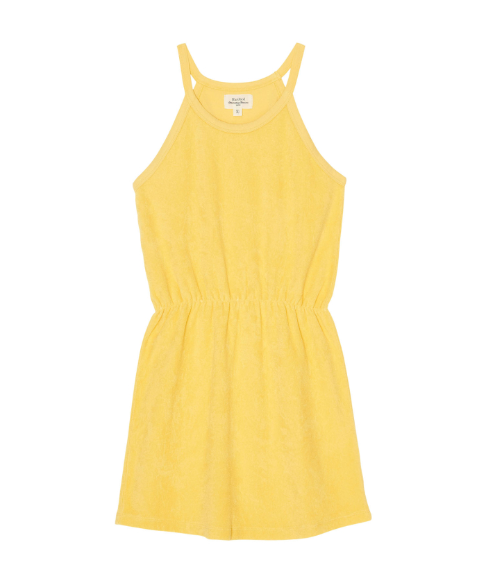 Lemon towelling cotton dress