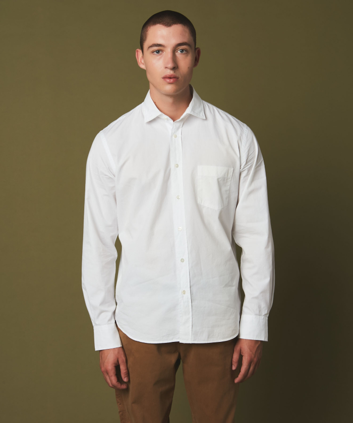 White twill Paul regular shirt