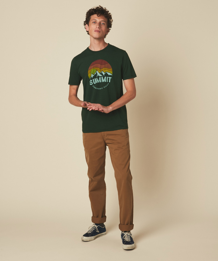 T-shirt vert imprimé Summit