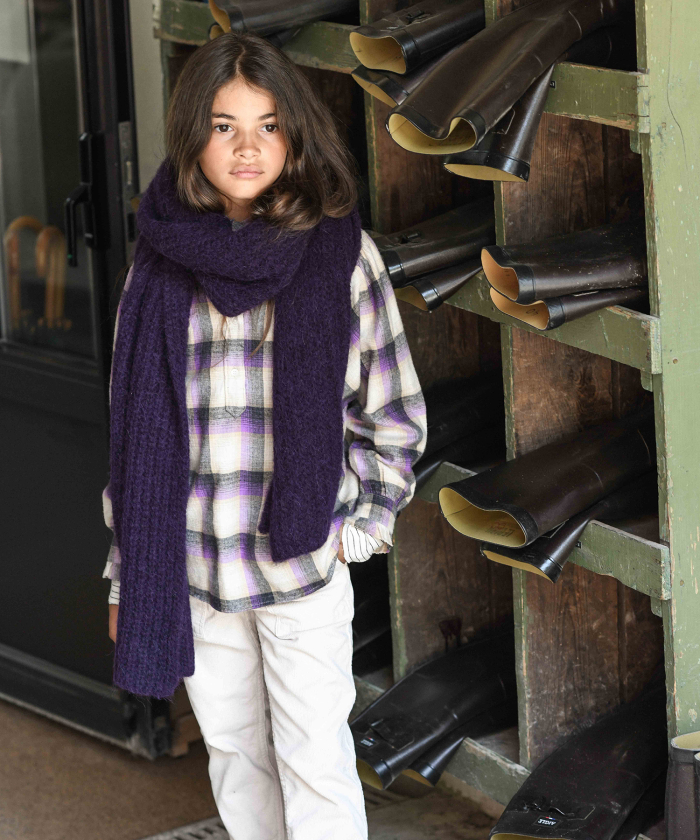 Violet flannel checks Hyper kids shirt