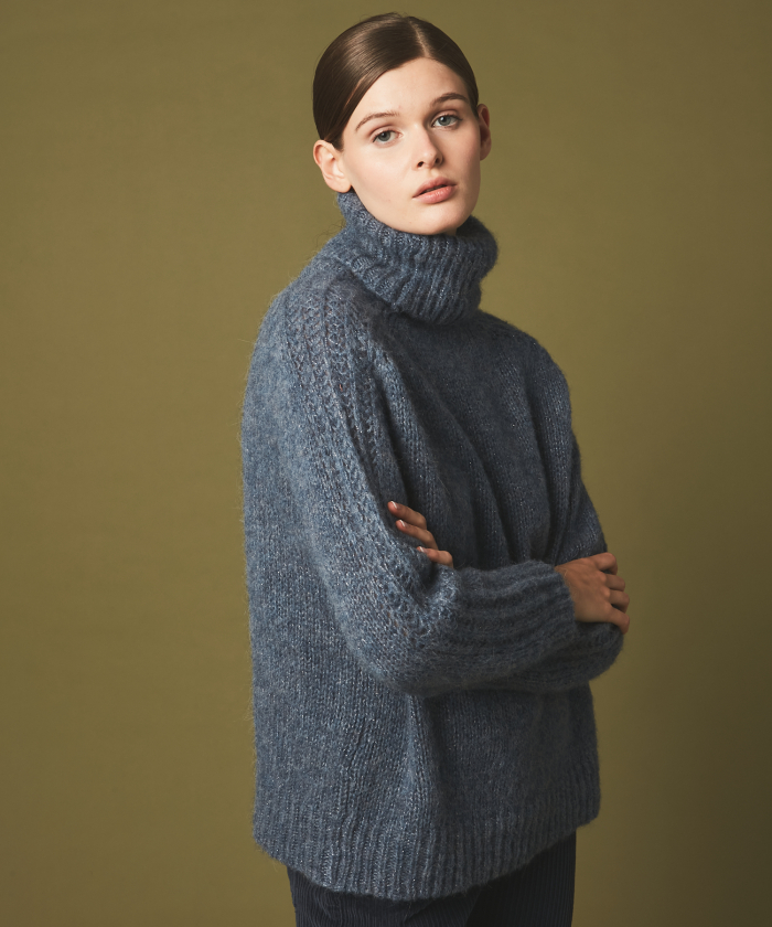 Myamis blue alpaca sweater