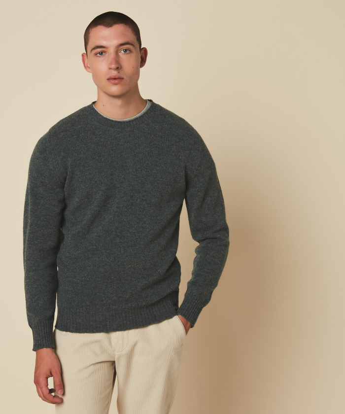 Sage shetland wool sweater