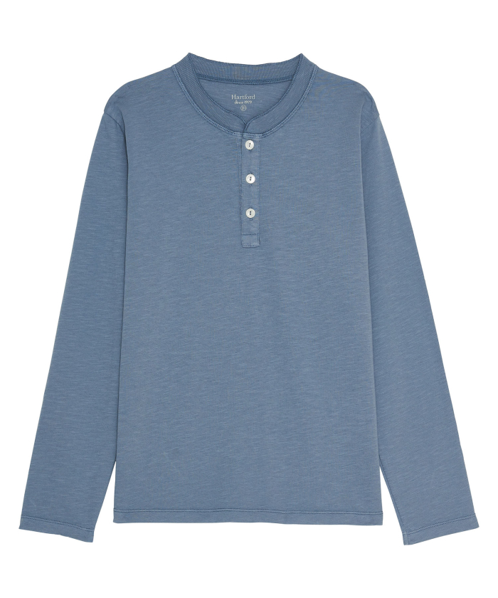 Glacier blue Henley t-shirt for kids