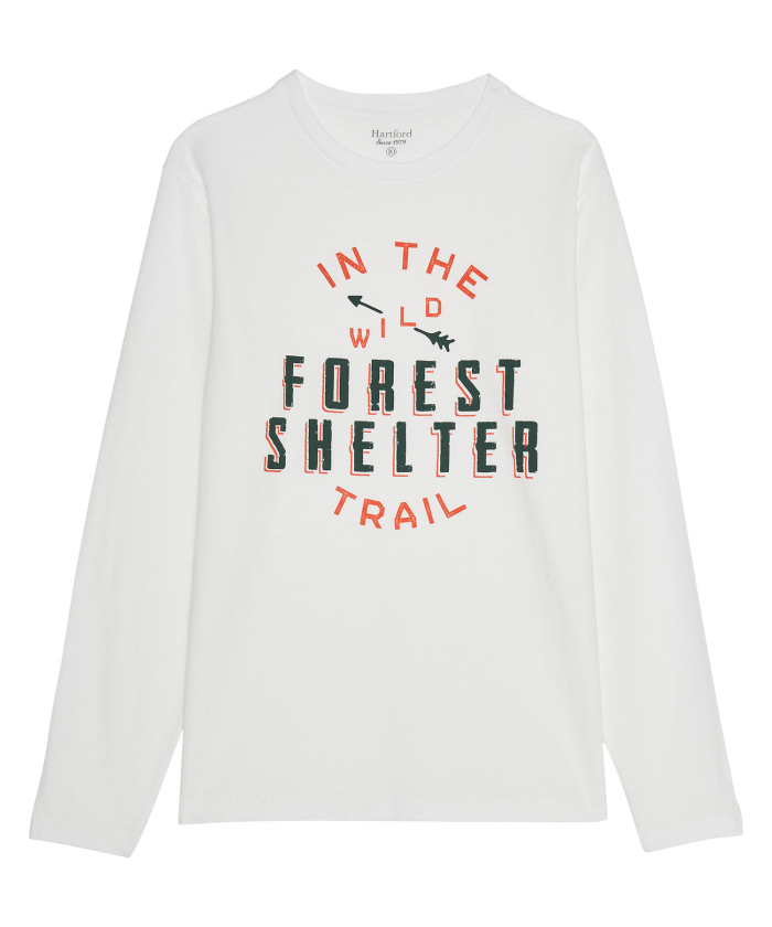T-shirt enfant blanc imprimé Forest