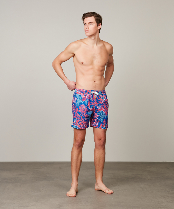 Ocean Blue Coral Reef print Swim shorts