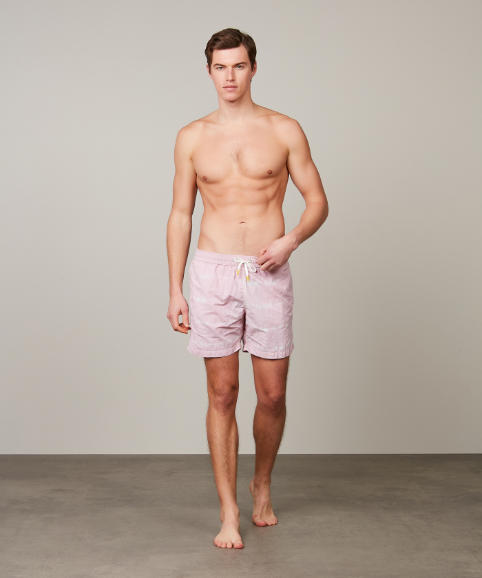 Faded Pink Tie and Dye Swim shorts 