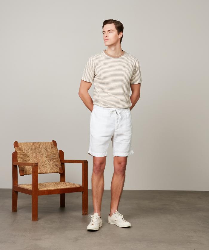 White linen Tank shorts