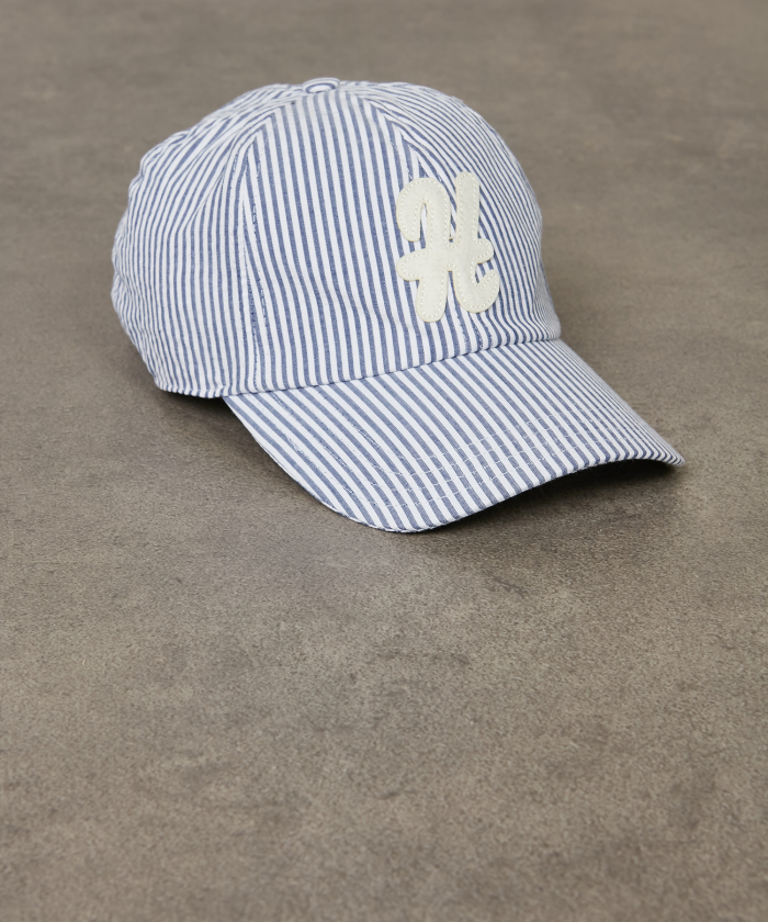 Blue Seersucker cap