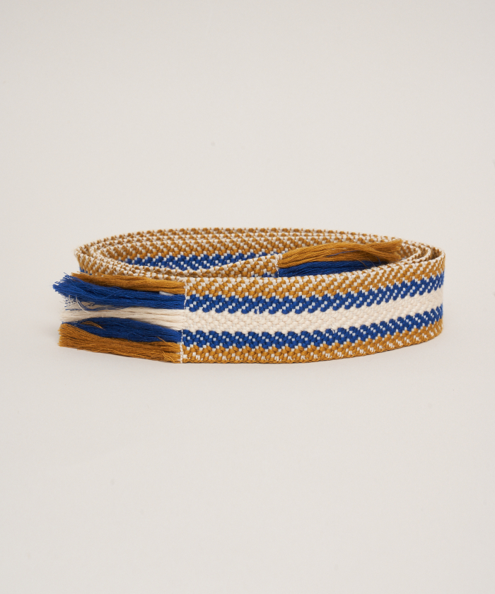 Yellow and Blue woven Belt