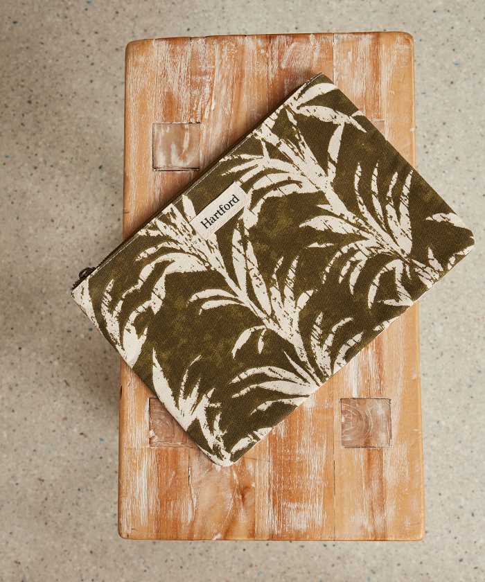 Military Green Palm trees print Earl Pouch
