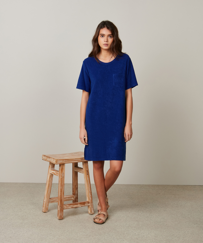 Ocean Blue Tessa cotton-terry dress