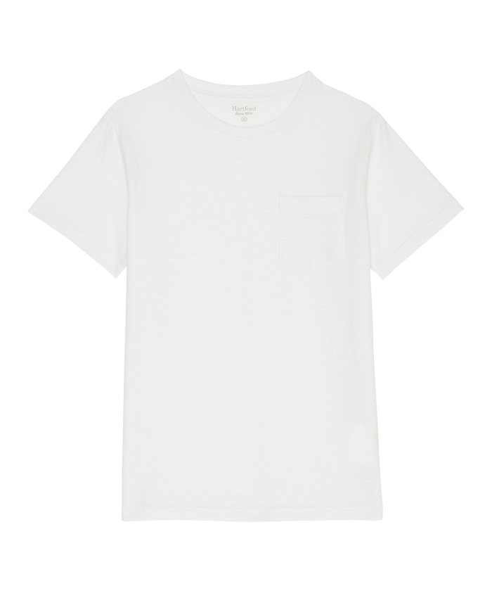 White Pocket crew kid tee-shirt 