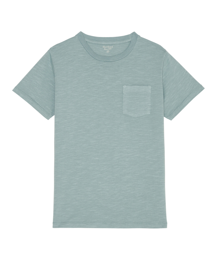 Tee-shirt enfant Pocket crew Vert de gris