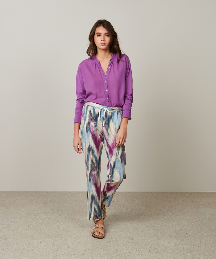 Violet Double Fabric Tanna Shirt