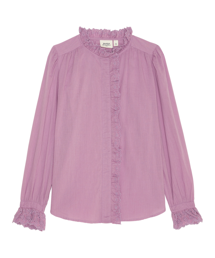 Lavender cotton voile Carla girl shirt