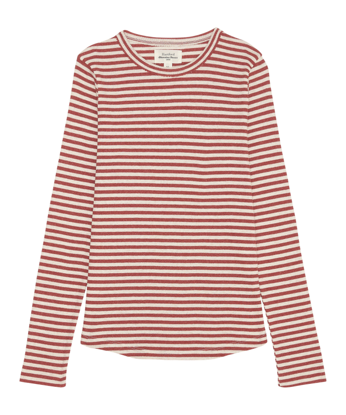 Off-white & red striped rib Tampa girl T-shirt