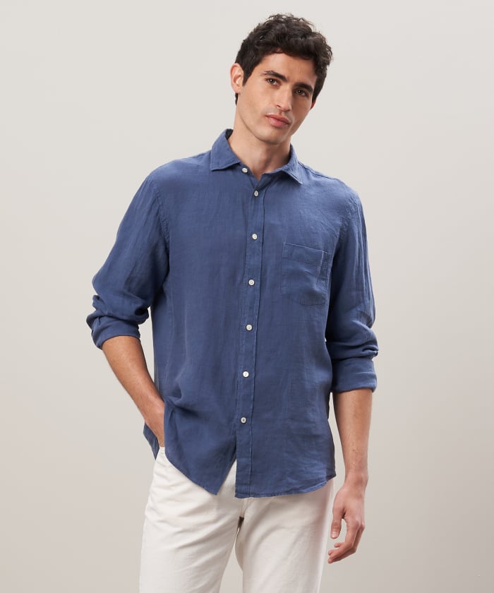 Cobalt linen shirt - Paul