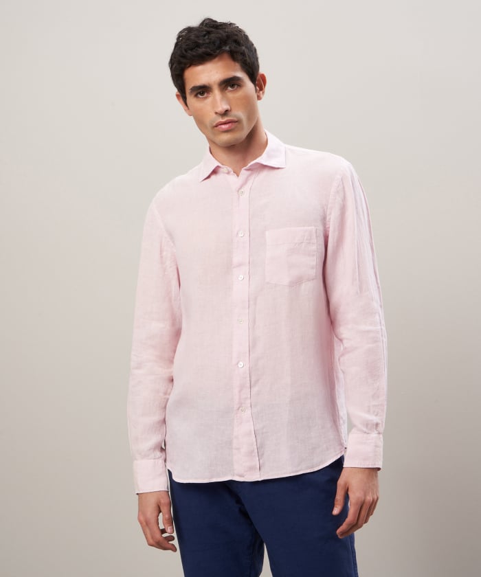 Faded pink linen shirt - Paul