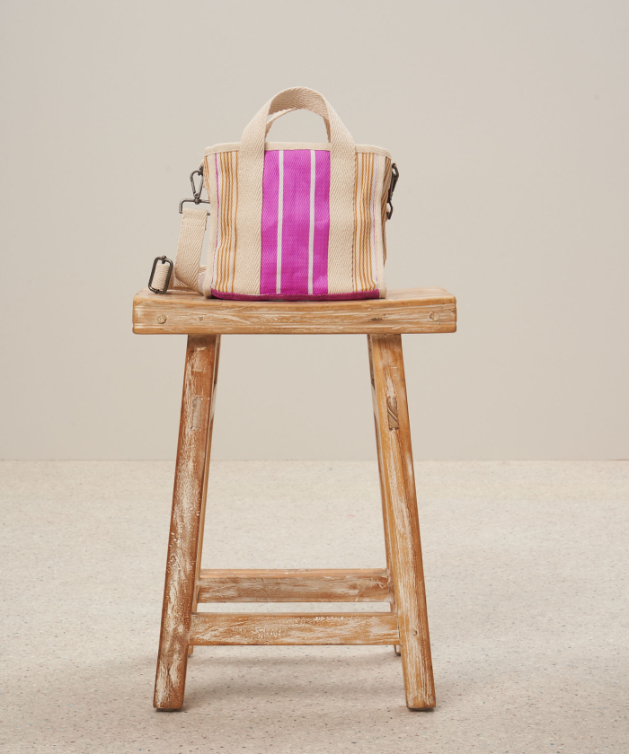 Pink striped bag - Edmond