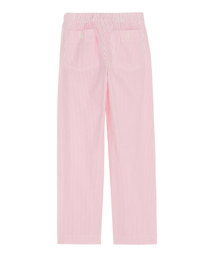Pink striped seersucker girl pants - Pharell
