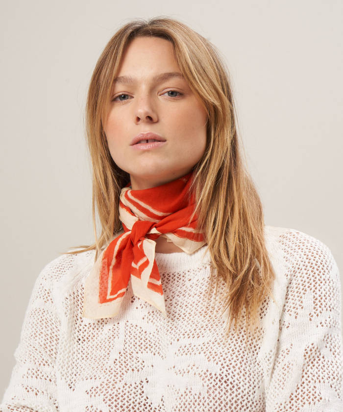 Orange cotton scarf - Souvenir