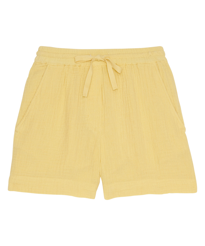 Still shorts in double cotton gauze lemon