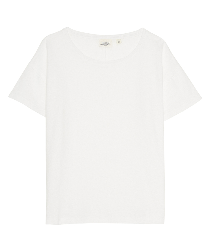 Slub cotton white Teotim T-shirt