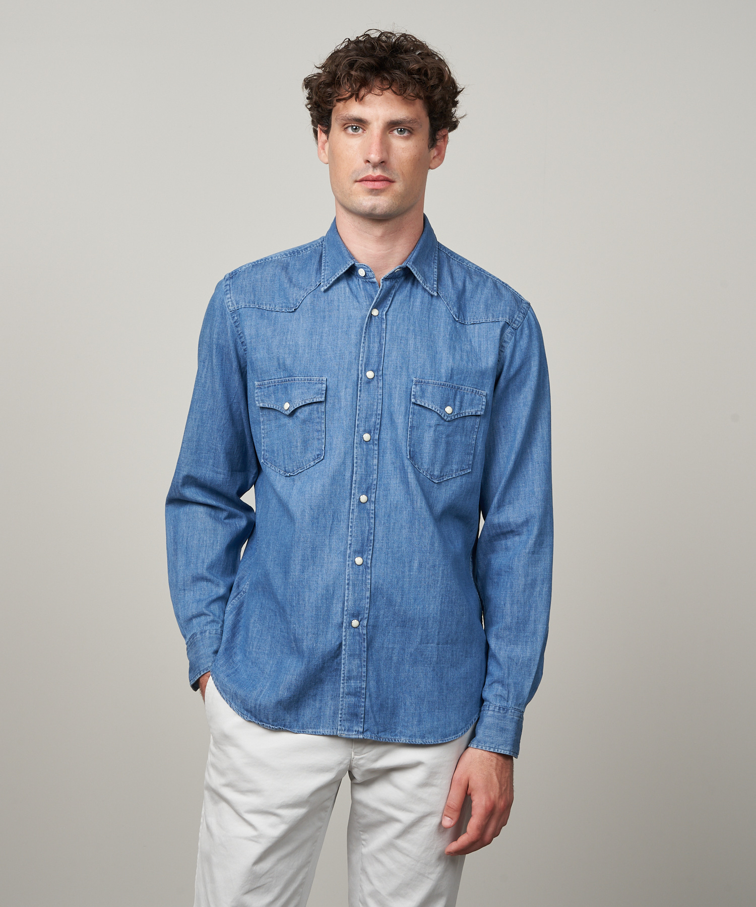 Indigo blue denim Phoenix western shirt, Men's Shirt