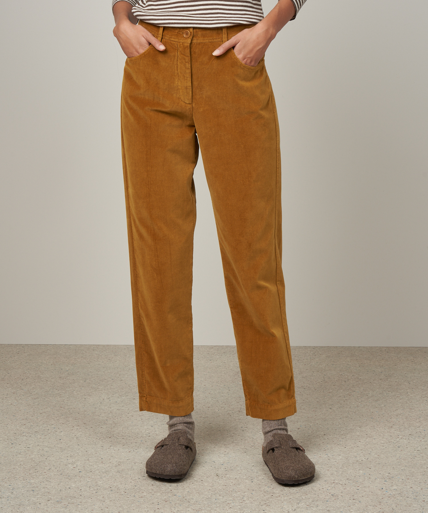 Tobacco velvet Pepite trousers | Women's Trouser | Hartford
